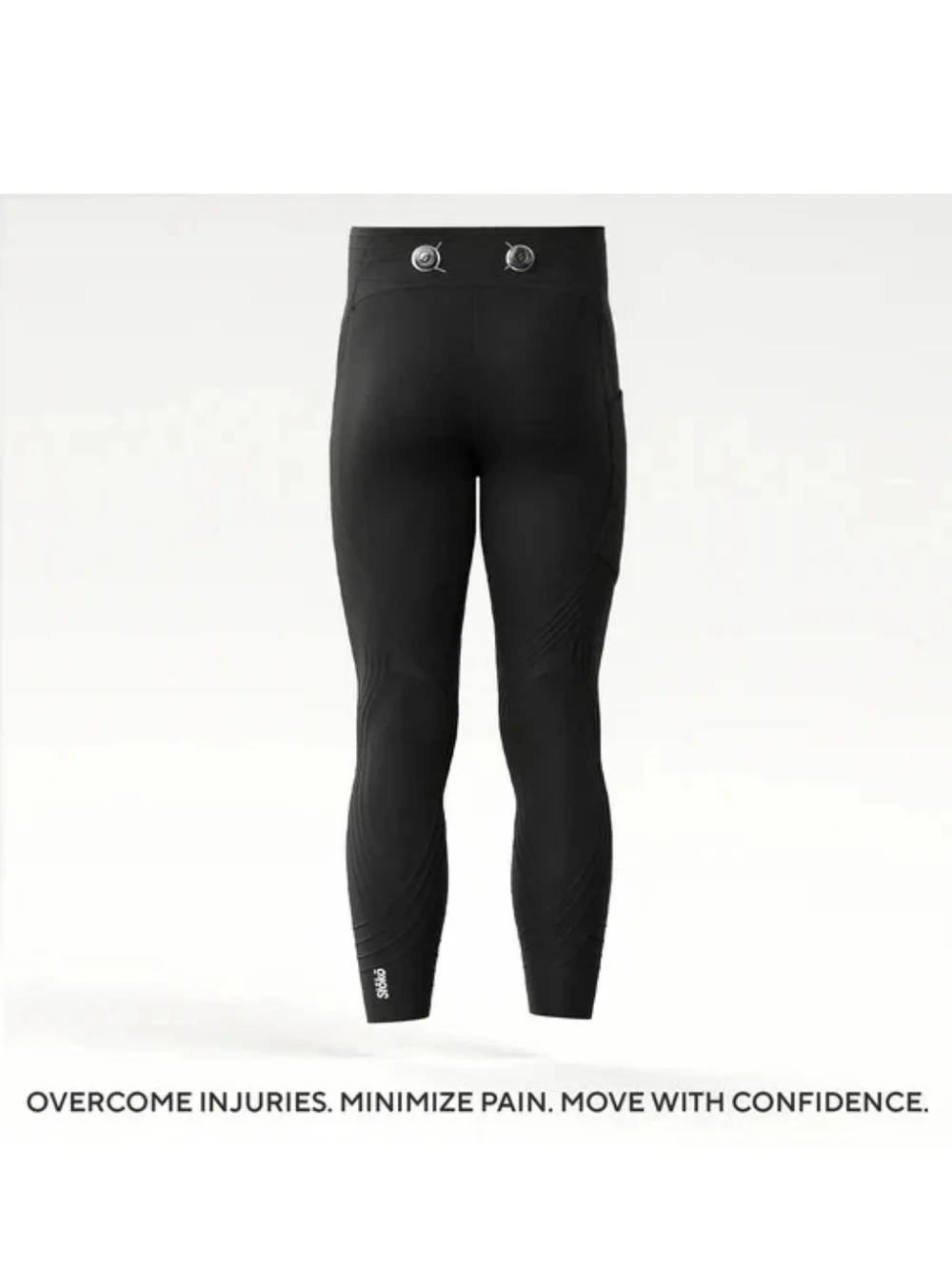 Men's Black Compression Support Tights with Pocket